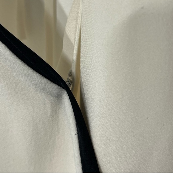 L'Agence REVOLVE Celeste Silk Bubble Halter, backless plunge v-neck large. White - Picture 3 of 7